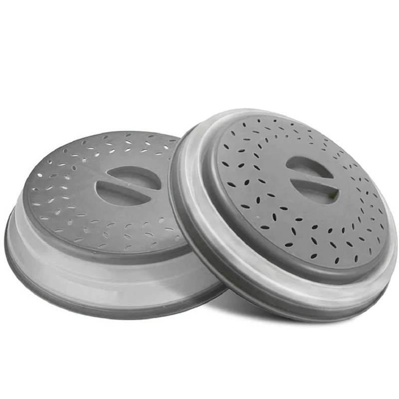 

Microwave Splatter Cover Vented Collapsible Microwave Food Cover with Easy Grip Handle