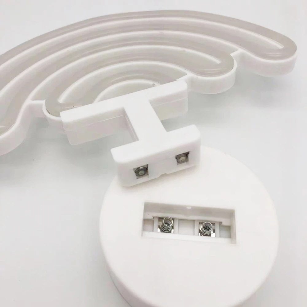 Милый Ночной светильник радужная неоновая вывеска 3 батареи АА для украшения