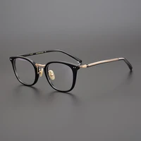 japan collection brand retro square acetate optical glasses frame men women spectacle pure titanium rectangle eyeglasses frame
