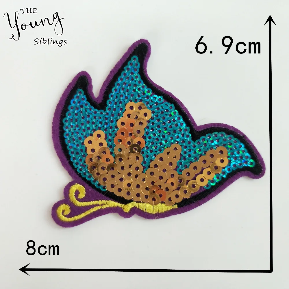 Симпатичные блестки в виде животных бабочки термоплавкие клейкие патчи железная