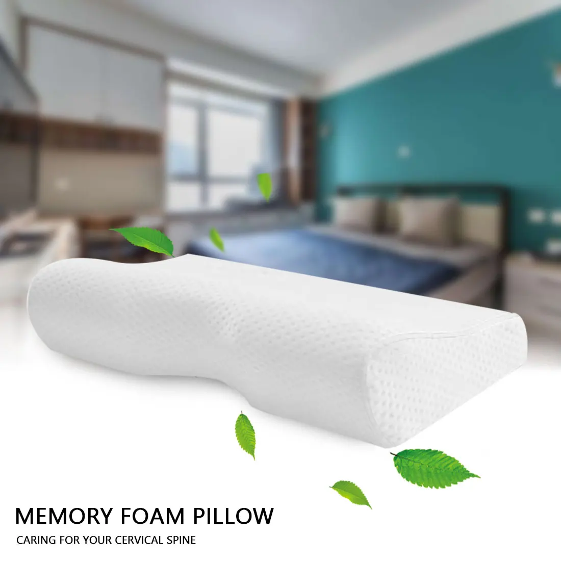 Memory Foam Pillow Neck protection Slow Rebound Butterfly Shaped Health Cervical size 50*30/60*35CM | Дом и сад