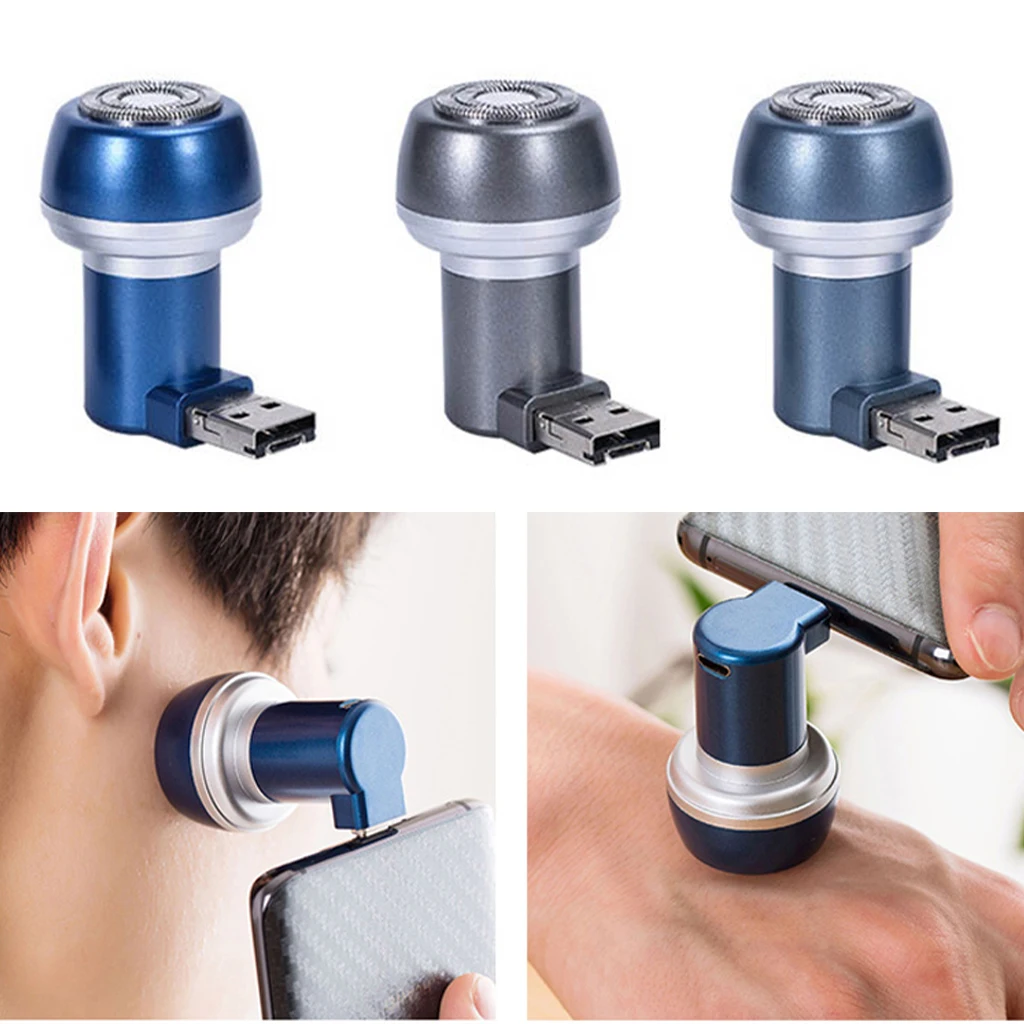 

Портативная электрическая бритва Mini USB + Micro бритва USB Водонепроницаемая бритва для волос на лице с усами для мужчин и женщин для путешествий ...