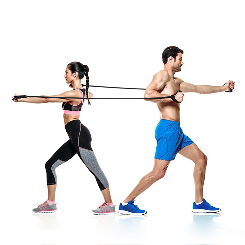 Эластичные спортивные ленты длиной 1 2 м тянущиеся для йоги фитнеса тренировок