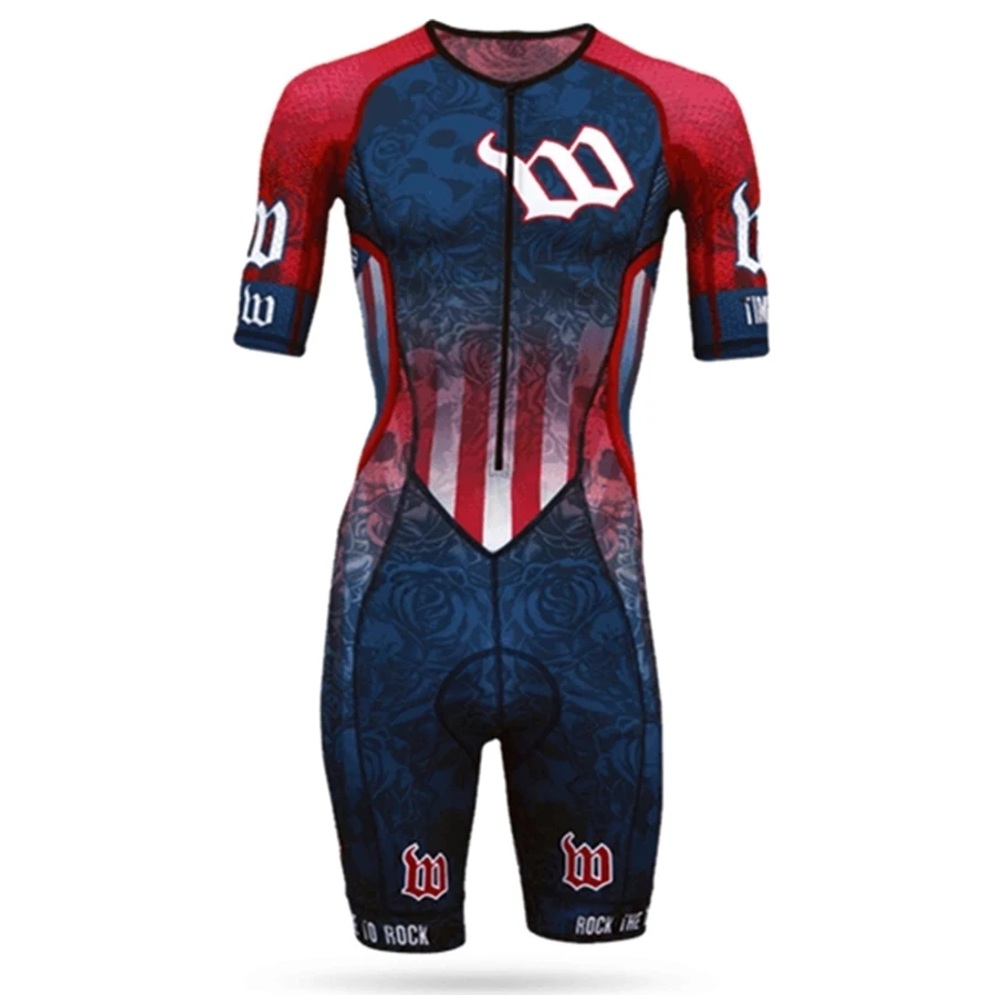 

wattie ink 2020 Men's Cycling Skinsuit Triathlon Speedsuit Trisuit Short Sleeve Speedsuit Maillot Ciclismo Running Clothing