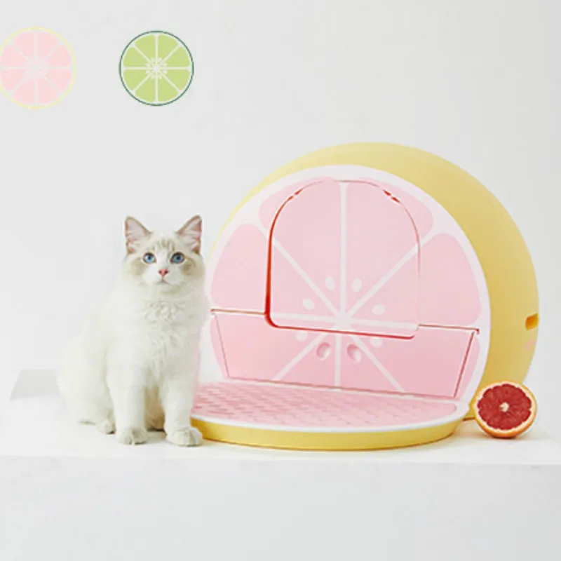 

Милый креативный большой закрытый унитаз для кошек, круглая тренировочная Лопата для кошачьего туалета, продукция для домашних животных ...