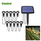 Уличный садовый светильник на солнечной батарее, 10 в 1, водонепроницаемый декоративный Ландшафтный фонарь, садовая Ландшафтная лампа, освещение для дорожек