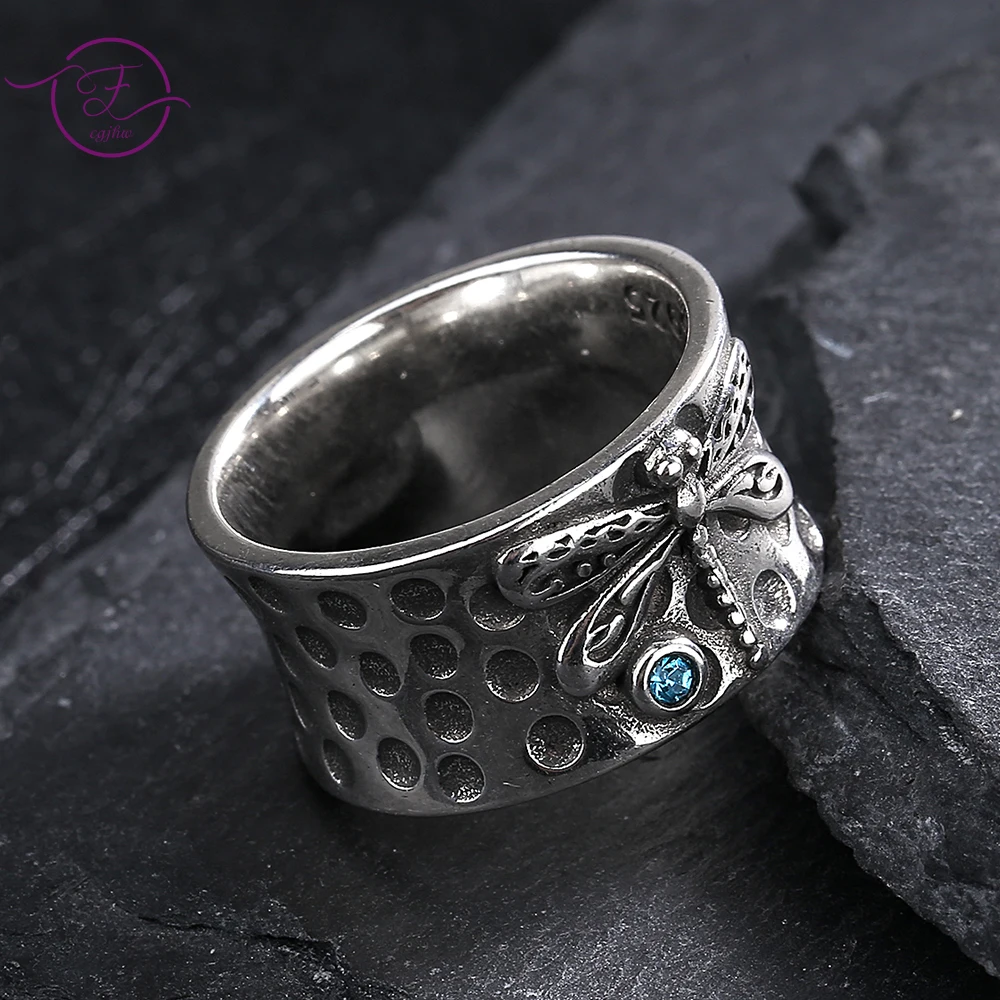 

Женское Винтажное кольцо со стрекозой, из серебра 925 пробы