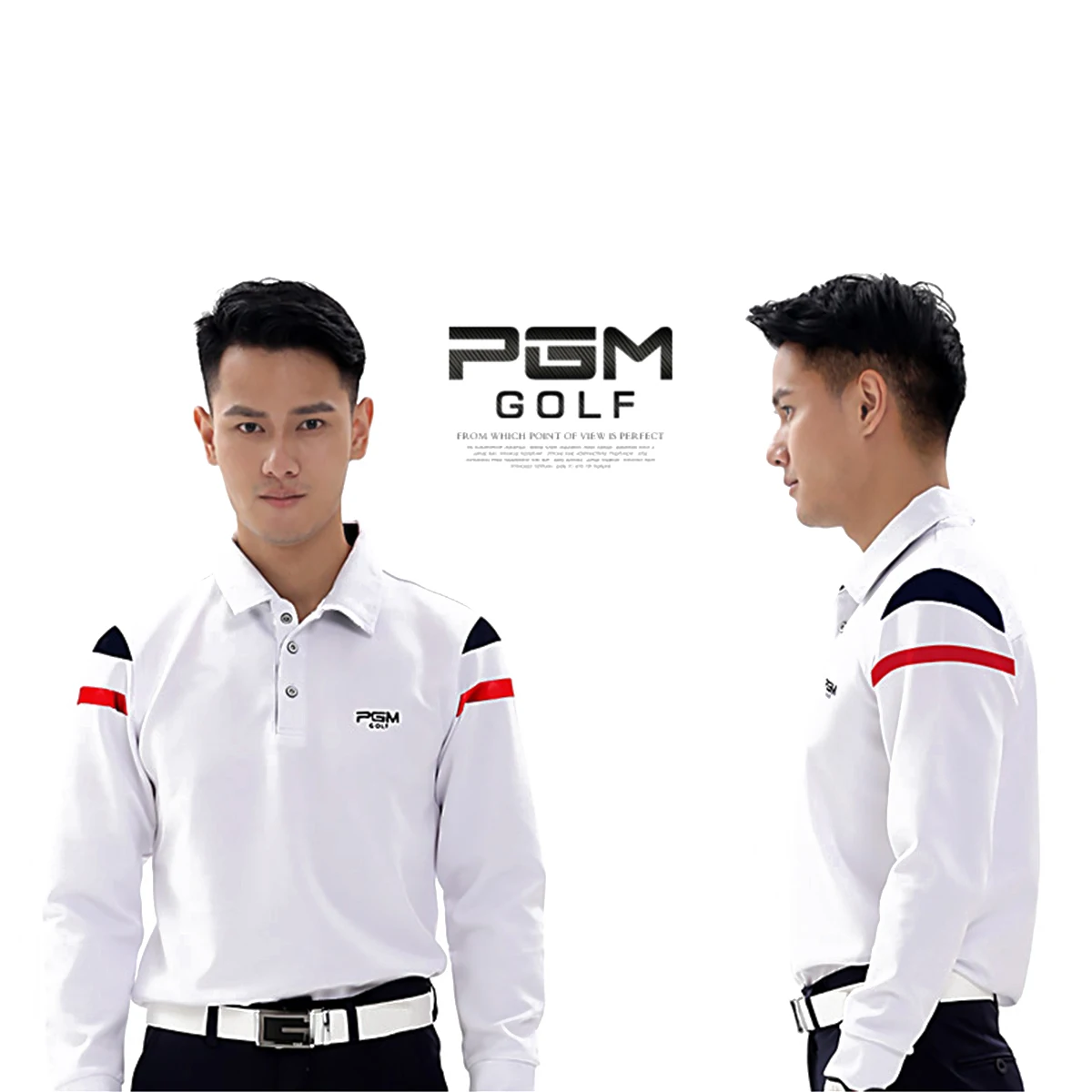 PGM Men's Thickened Long-Sleeved T-Shirt YF056 Golf Clothing Clothing Autumn and Winter Men's Sports Uniforms Warm