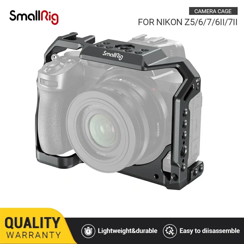 Клетка SmallRig для камеры Nikon Z5/Z6/Z7 с холодным башмаком и НАТО рельсами Риг цифровой
