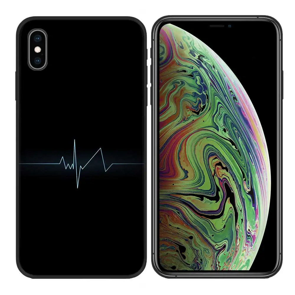 Sky blue Силиконовый чехол Tasche Deckt Concha Ader медсестры для iPhone X XS XR XS 11 11Pro Max 7 8 6 6S 5 5S SE Plus Fundas Capa - Color: Sky blue