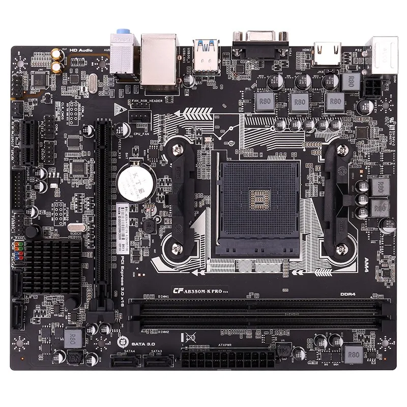 Красочные AB350M K PRO V14 материнская плата двухканальный DDR4 2666/2400/213 Гц Оперативная