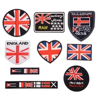 9 pcs national flag series for clothes iron embroidered patches for hat jeans sticker sew on ironing patch applique diy badge