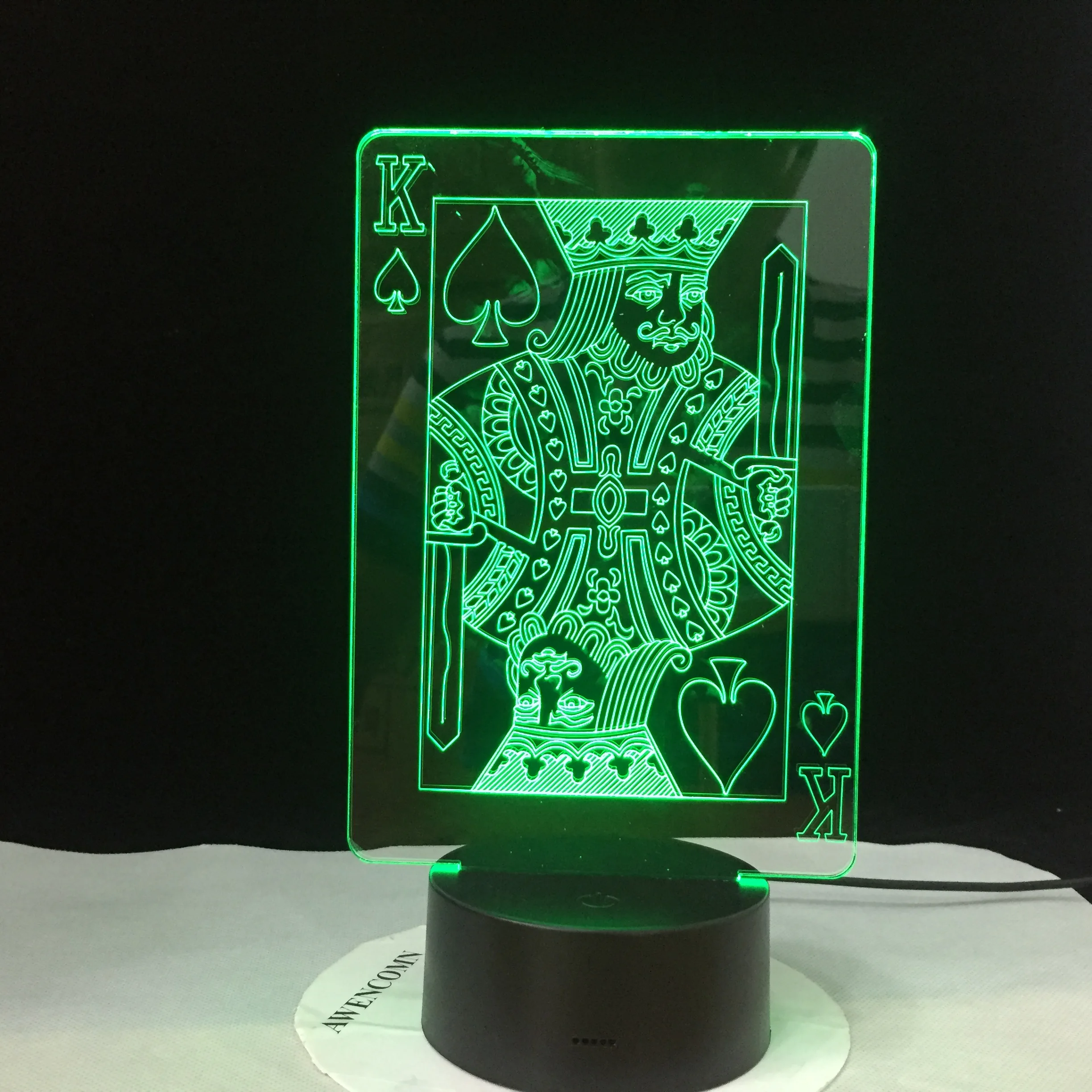 Креативный 3D светодиодный USB светильник волшебное украшение Техасские игральные