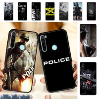 yndfcnb symbol police phone case for redmi note 8 7 9 4 6 pro max t x 5a 3 10 lite pro