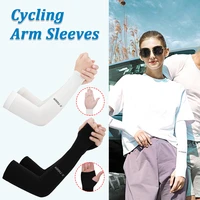 2pcs uv protection cooling arm sleeves unisex ice silk arms covers for outdoor sports cycling running mtb arm cover cuff