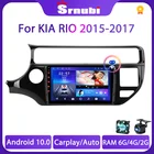 Автомагнитола Srnubi, 2 Din, Android 10, мультимедийный плеер для KIA RIO 2015, 2016, 2017, навигация GPS, 2 Din, Carplay, стерео, DVD с рамкой