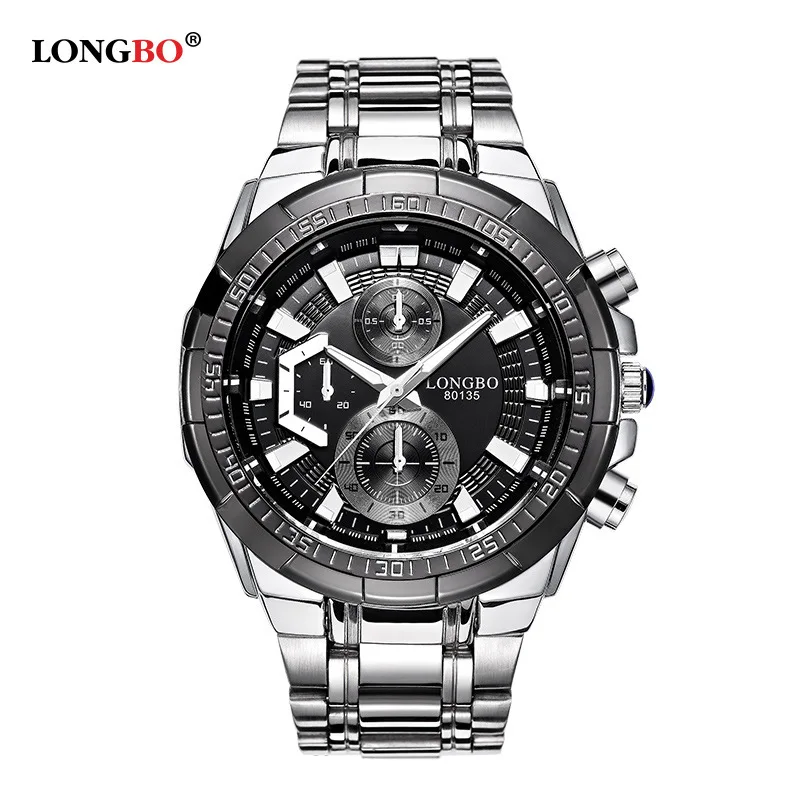 

LONGBO/Multifunctional New Steel Belt Men's Water Luminous Watch Men's Business Watch 80135