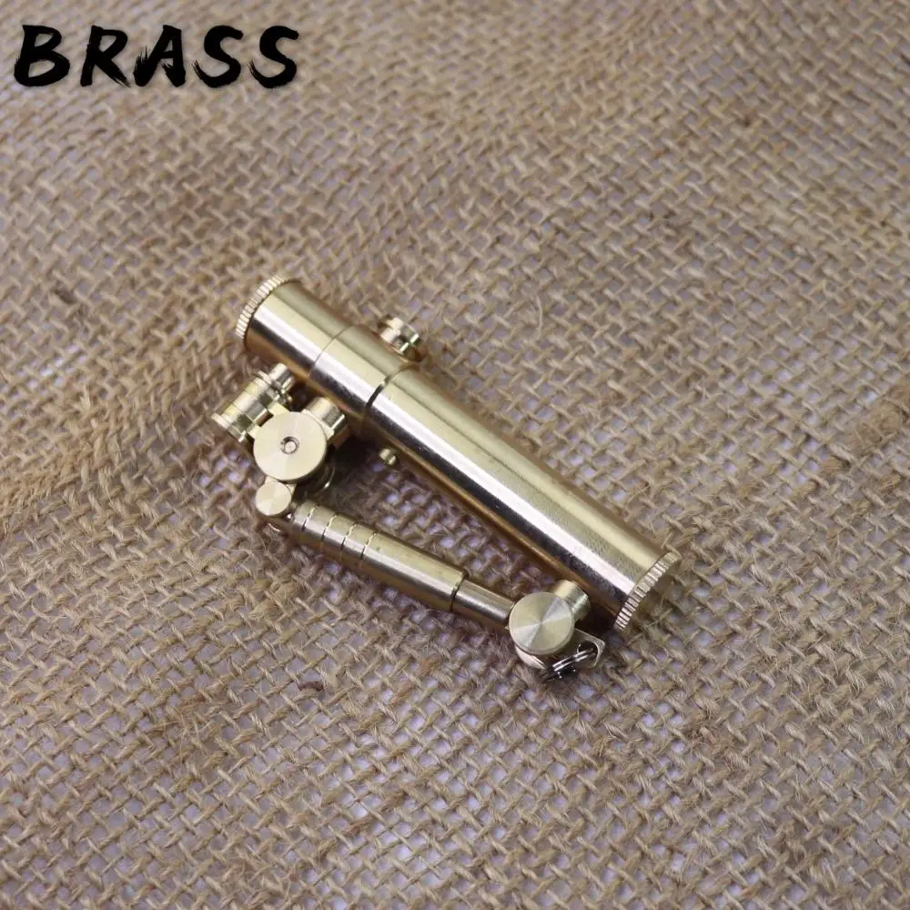 Латунная ретро Зажигалка из кремня бензиновая ручной работы чистая медь