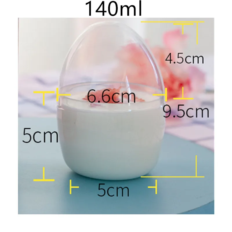 50 шт. Прозрачная Жесткая пластиковая коробка в форме яйца|Одноразовые чашки| |