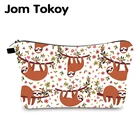 Водонепроницаемая косметичка Jomtokoy sloth HD с рисунком, поддержка индивидуальной косметики