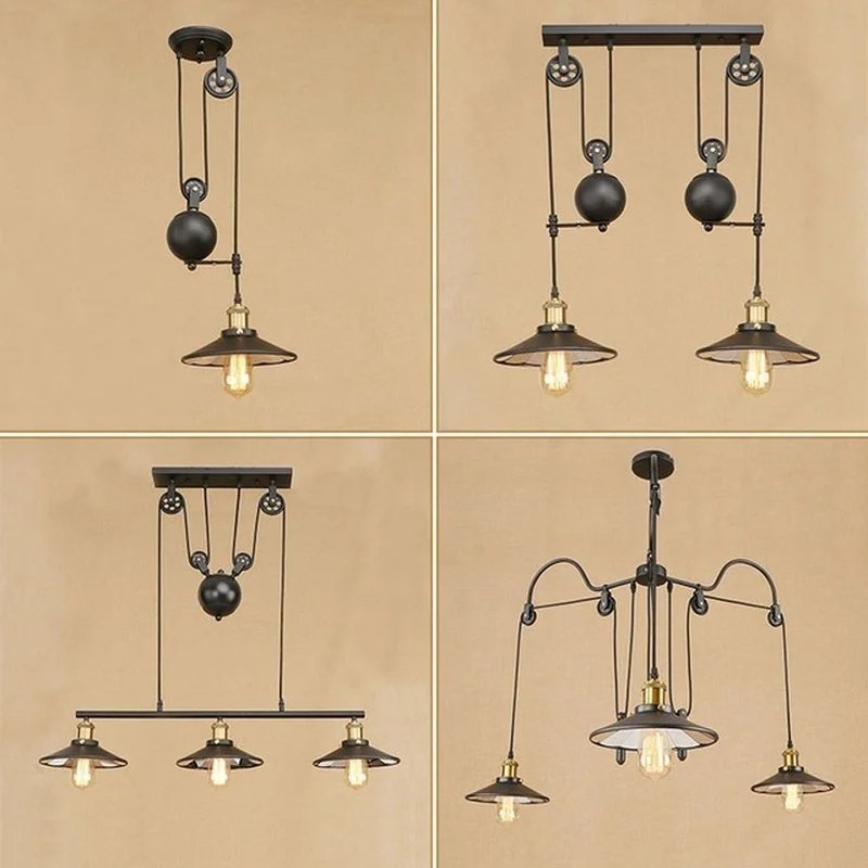 Винтажный железный подвесной светильник в стиле лофт промышленный американский