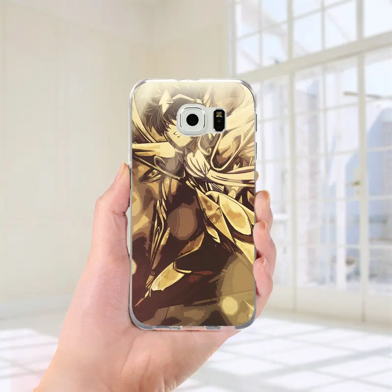 Cartoon Saint Seiya Soft Anti-knock Phone Case for Samsung Galaxy S2 S3 S4 S5 Mini S6 S7 S8 S9 S10 Edge Plus Lite Note 8 9 | Мобильные
