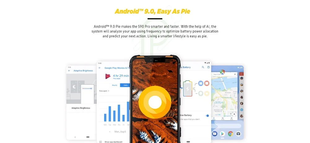 Doogee S90 Pro модульный прочный мобильный телефон IP68 Helio P70 6,1" дисплей Восьмиядерный 6 ГБ 128 ГБ 16MP+ 8MP Android 9 12V2A смартфон