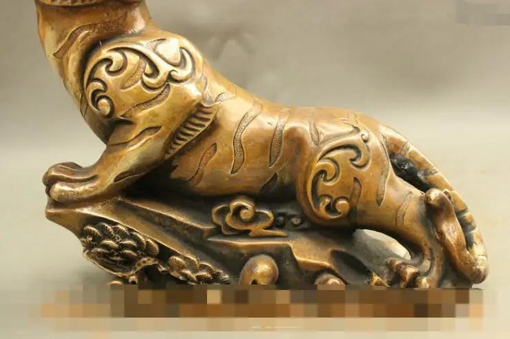 Элегантный Старый S7002 9 &quotнародные китайские бронзовые животные горы король год