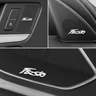 4 шт. 3D алюминиевый динамик стерео динамик значок эмблема наклейка для Ford Fiesta mk5 mk6 mk7 аксессуары Стайлинг автомобиля