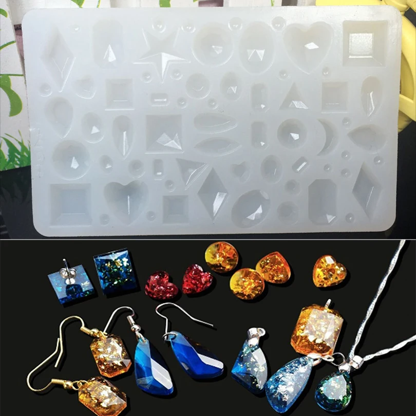 Силиконовые бриллианты для изготовления драгоценных камней квадратные сердца