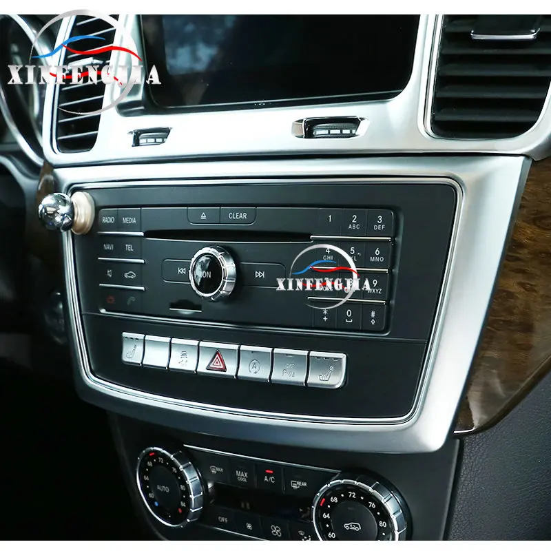 

For Mercedes-Benz GLE GLS Class 16-19 ABS Chrome Center Switch Button Adjust Panel Trim Cover