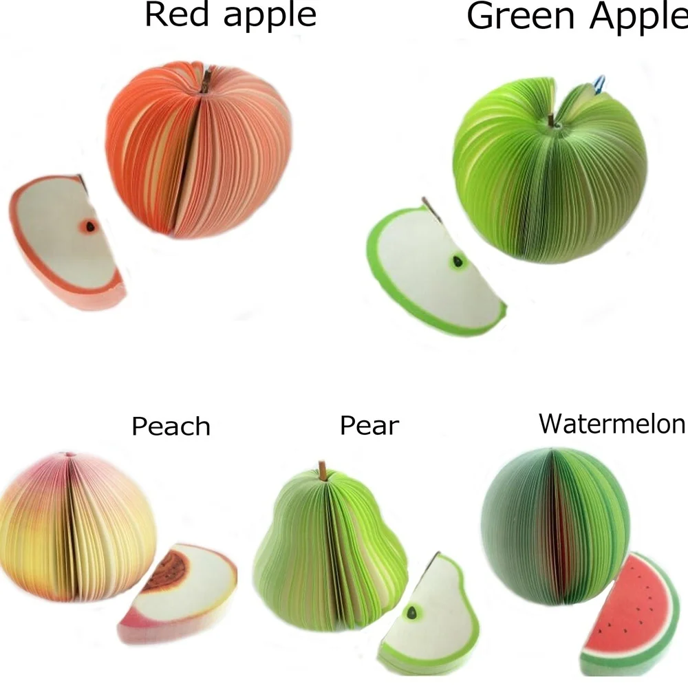 New Creative Pads Office Stationery Fruit Vegetable Memo Bookmarks Stickers Sticky Notes Random Color | Канцтовары для офиса и