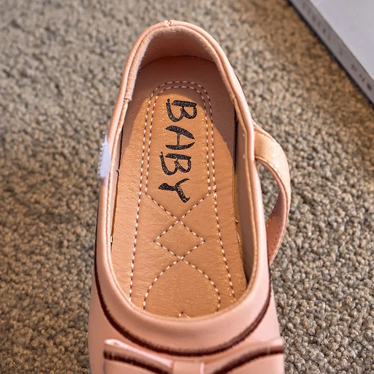 

Sandalias Kids shoes 2020 For Children's Girl's leather shoes School Students Performing Dance shoe British Black Girls Flats