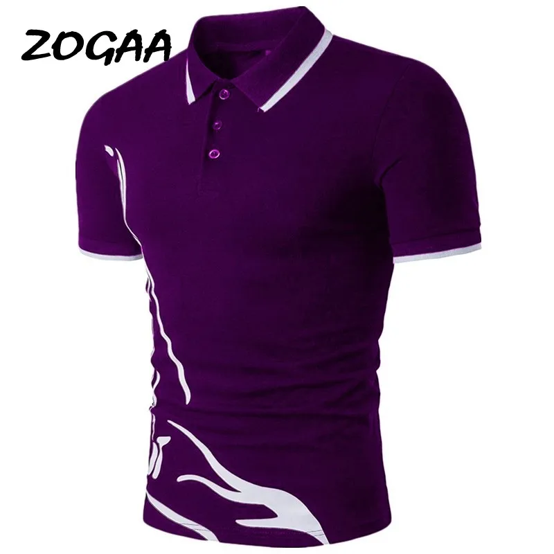 

ZOGAA Men Polo Shirt Short Sleeve 2019 Summer Casual Business Solid Tops Tee Shirts Cotton Anti-shrink Polo Shirt Men Clothing