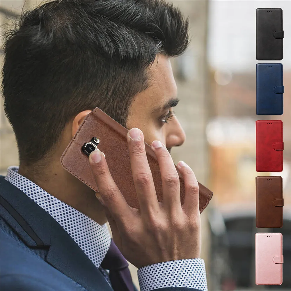 Кожаный чехол книжка с магнитной застежкой в стиле ретро для SAMSUNG Galaxy J6 J4 J8 J3 J7 J5 2016