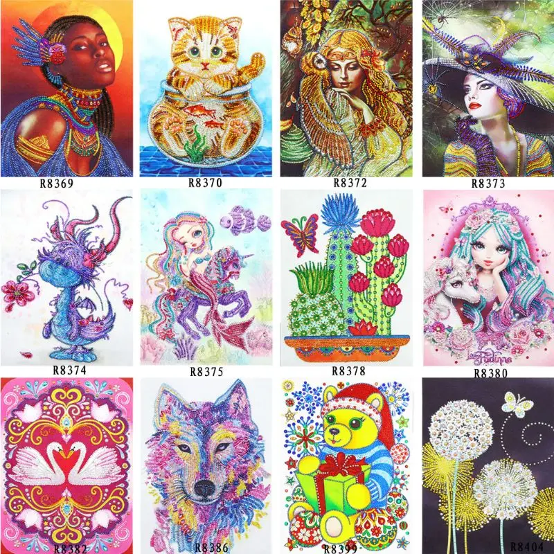 Животное девушка 5D специальная форма алмазная живопись вышивка рукоделие