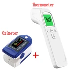Портативный Аккумуляторный оксиметр для измерения пульса и уровня кислорода в крови, Бесконтактный детский ушной термометр для дома и улицы