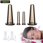 4 шт., баночки из натурального силикона для массажа тела, шеи, глаз