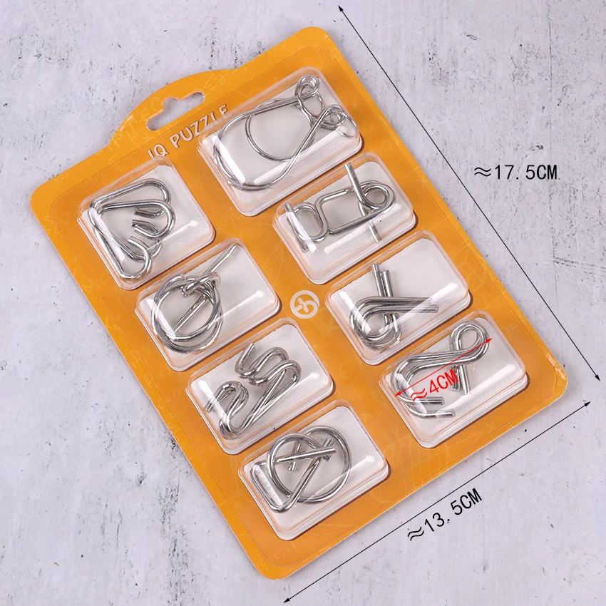 8 шт./компл. металлическая фотоголоволомка для детей и взрослых|Пазлы| |