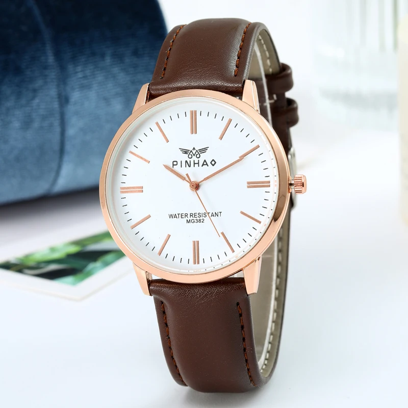 

2021 New Arrival Fashion Genuine Leather Waterproof Men Watches Quartz Casual High Quality Luxury Brand Relogio Masculino Saat