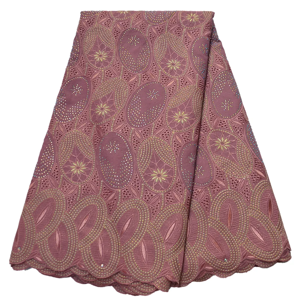 

Onion Color Swiss Voile Lace In Switzerland High Quality Lace With Stones Blue Peach White Apricot Nigerian Cotton Material
