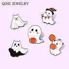 Мультяшная эмалированная булавка с милым призраком, веселая Женская одежда в стиле панк, женское ювелирное изделие, подарок для детей, друзей