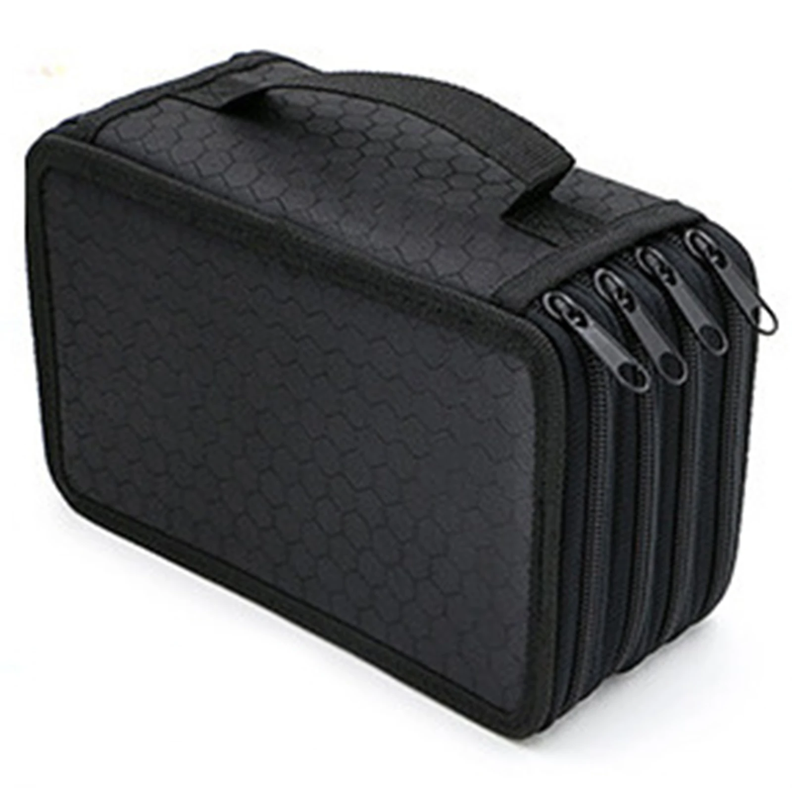 Футляр для карандашей 4 слоя на молнии цветной большой емкости 72 слота кистей