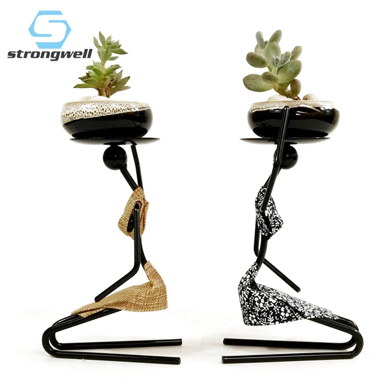 Африканской Женщины Мини цветочный горшок для суккулентных растений