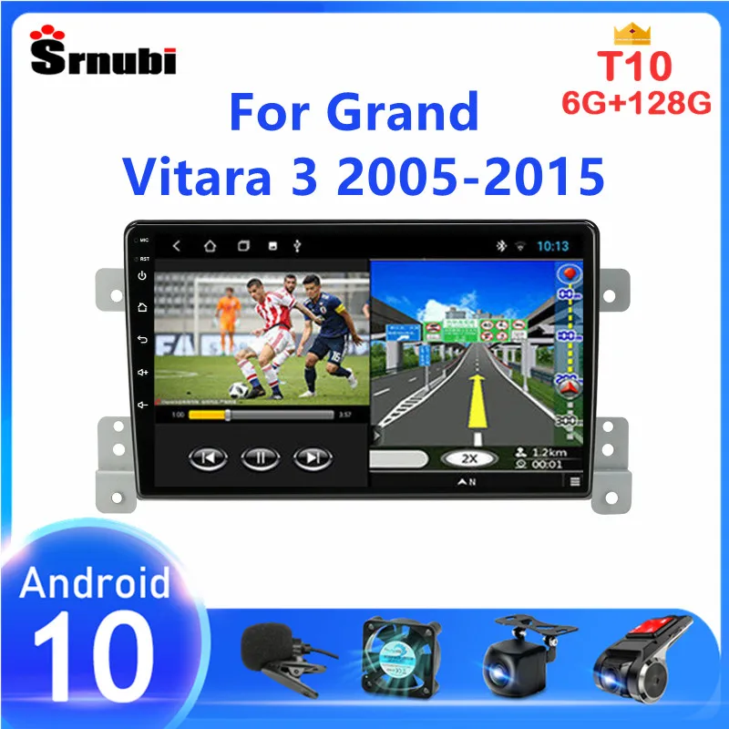 

2Din Car Radio Android 10 For Suzuki Grand Vitara 3 2005 - 2013 2014 2015 Multimedia Video player GPS Navigation Car stereo DVD
