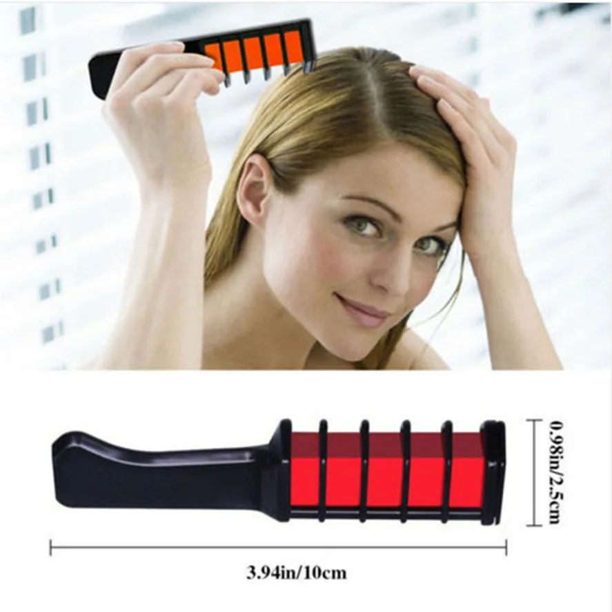 

New Temporary Hair Chalk Combs 10pcs Temporary Colour Hair Chalk Soft Cream Comb Salon Hair Brush