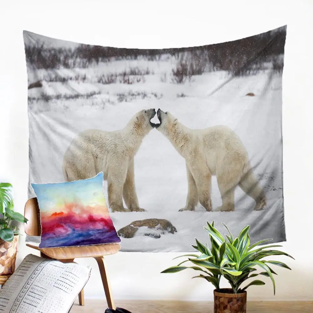 Настенная подвеска с изображением полярного медведя украшение для дома декор