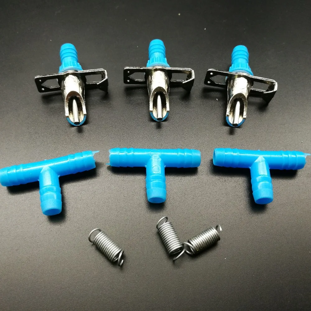 100 комплектов капельная поилка Ранняя из нержавеющей стали светильник голубая