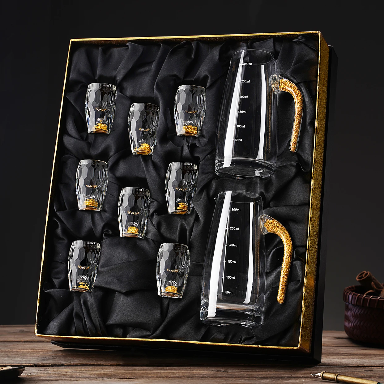 

Высококачественные наборы баров из хрустального стекла со шкалой светильник китайском стиле, роскошные наборы баров, изысканная коробка, в...