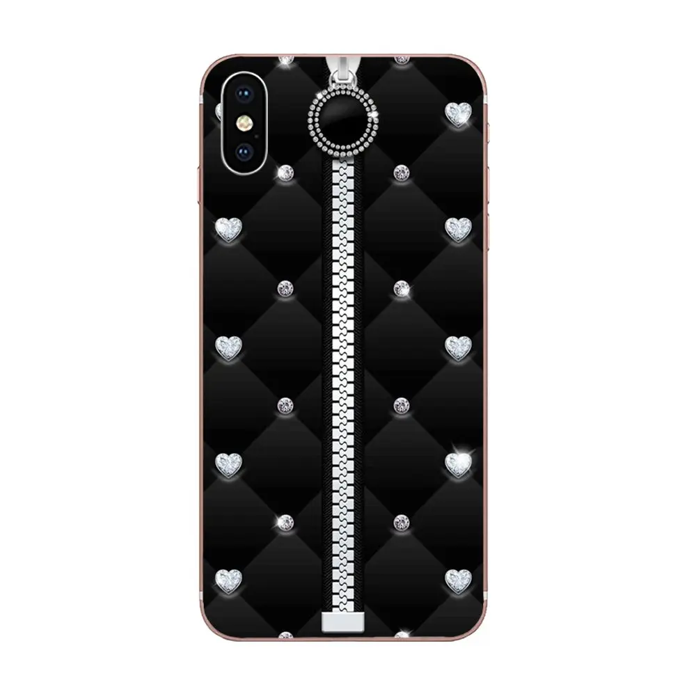 Fashion Diamond Zipper Lock Screen For Sony Xperia Z Z1 Z2 Z3 Z4 Z5 compact Mini M2 M4 M5 T3 E3 E5 XA XA1 XZ Premium | Мобильные
